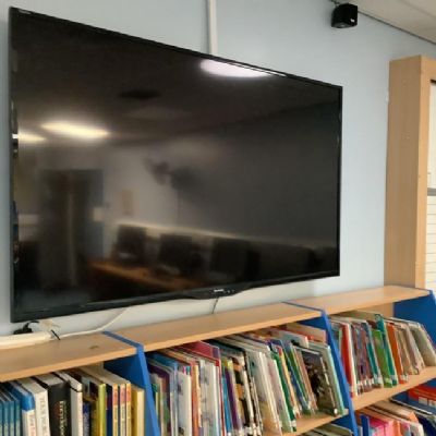 As part of our improvements, we have installed brand new desktop computers as well as a television screen linked to the teacher's desktop computer.