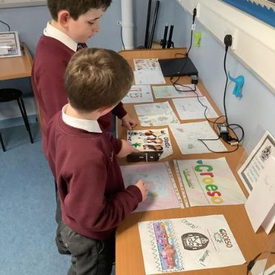Our Criw Cymraeg have been busy judging the posters created for our Croeso competition