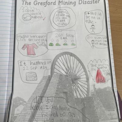 To remember the Gresford Mining Disaster, Year 3 & 4 learnt about the event in numbers.